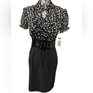 🆕 NWT AGB Black Polka Dot Dress - Size 6
